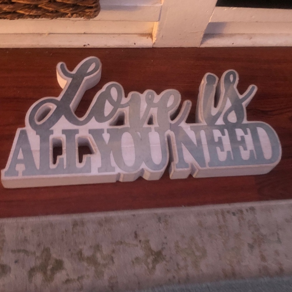 Love is All You Need Wooden Table‎ Decor Sign Farmhouse Style Home Accent